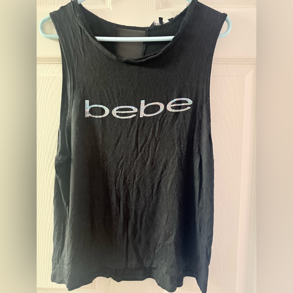 Bebe Black Muscle Tee
